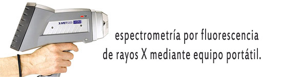 espectrometría por fluorescencia de rayos X mediante equipo portátil